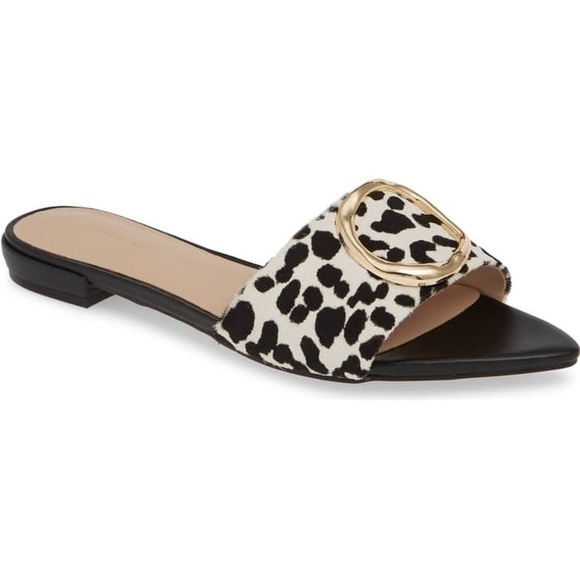 Something Navy Cassie Genuine Calf Hair Slide Sandal EUC - Picture 14 of 14